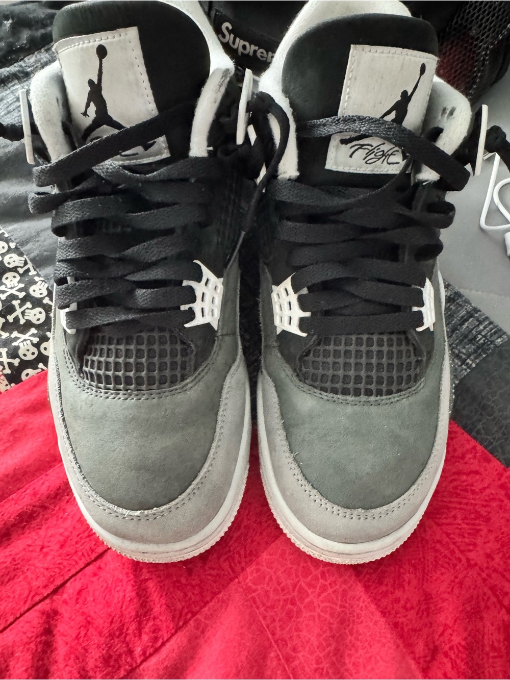 Air Jordan 4 Retro Fear (2024) Mens 8.5 preowned. Great shape.  fq8138 002